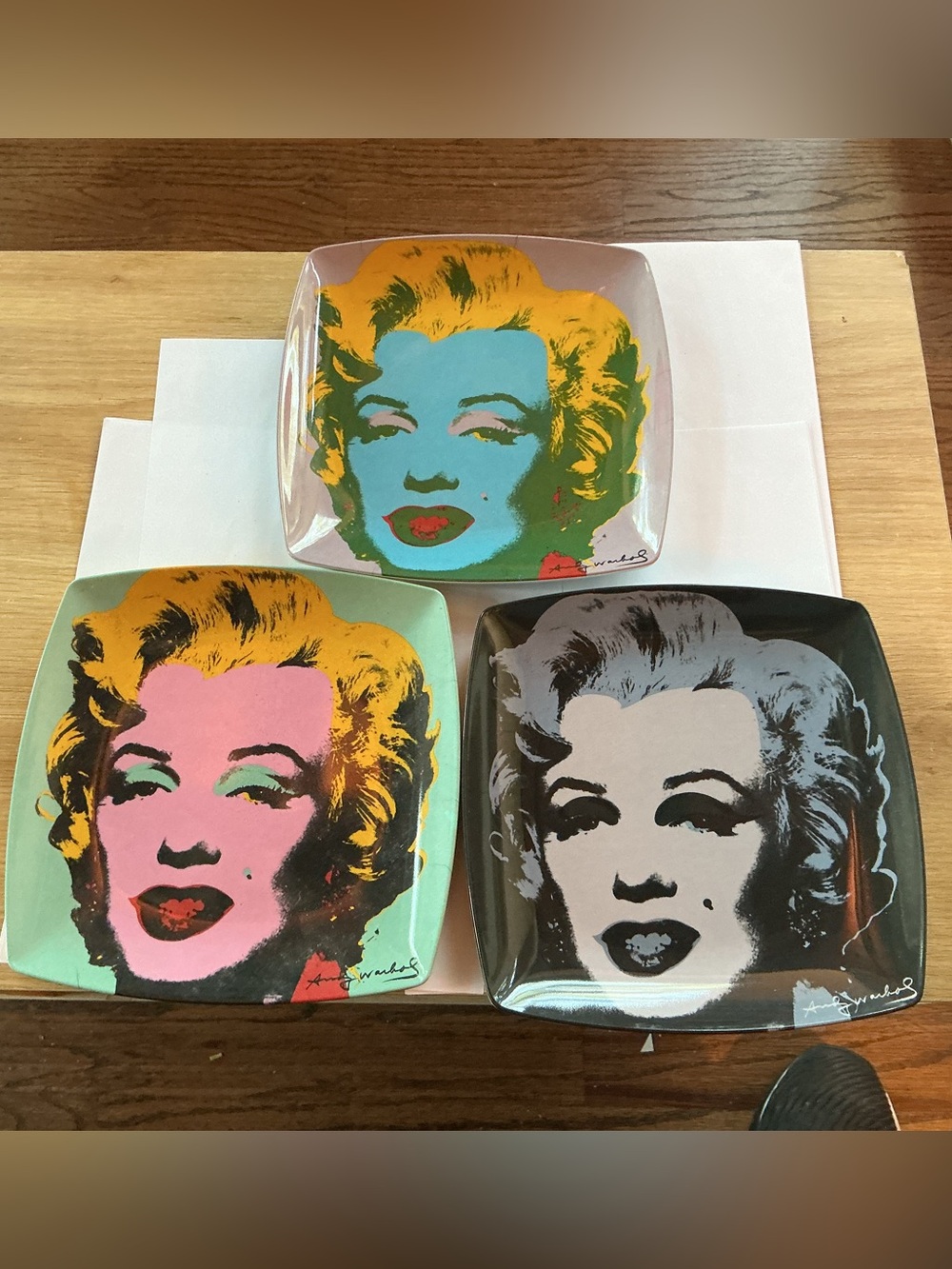 Marilyn Monroe, Andy Warhol Plates. Set of Three.